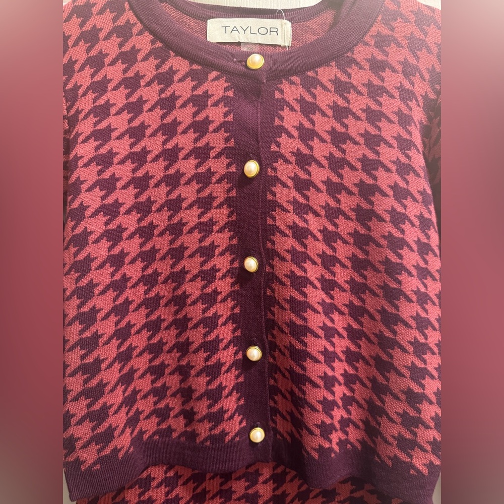 Taylor - Houndstooth Cropped Jacket & Bodycon Dress - NWT - Size XS - Picture 7 of 12